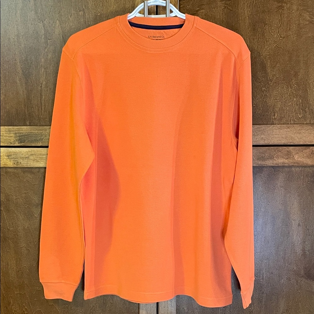 G.H. Bass and Co. Vibrant Orange Long Sleeve Tee